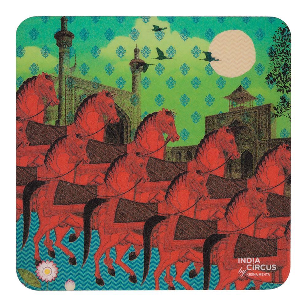 Stallions of Command Rubber Coaster - (Set of 6)