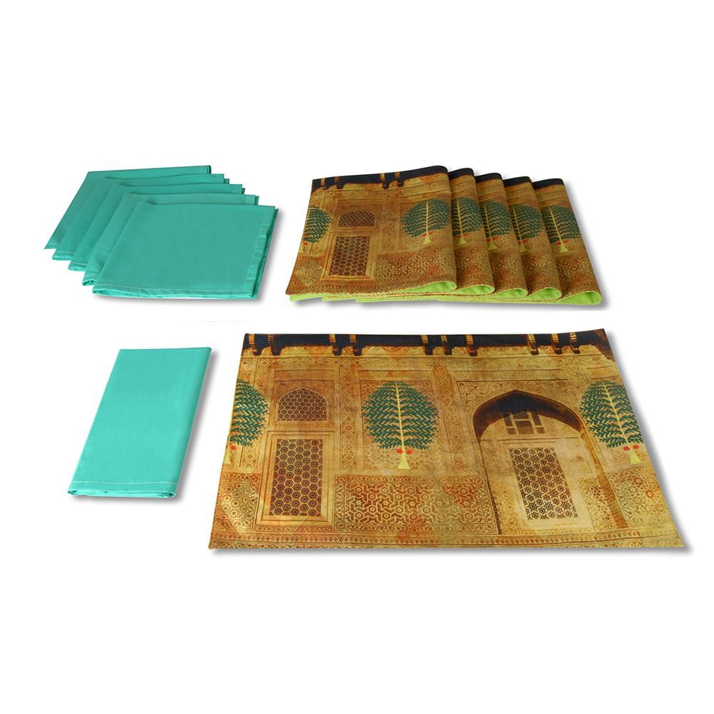 Tamara Sepia Magic Table Mat and Napkin