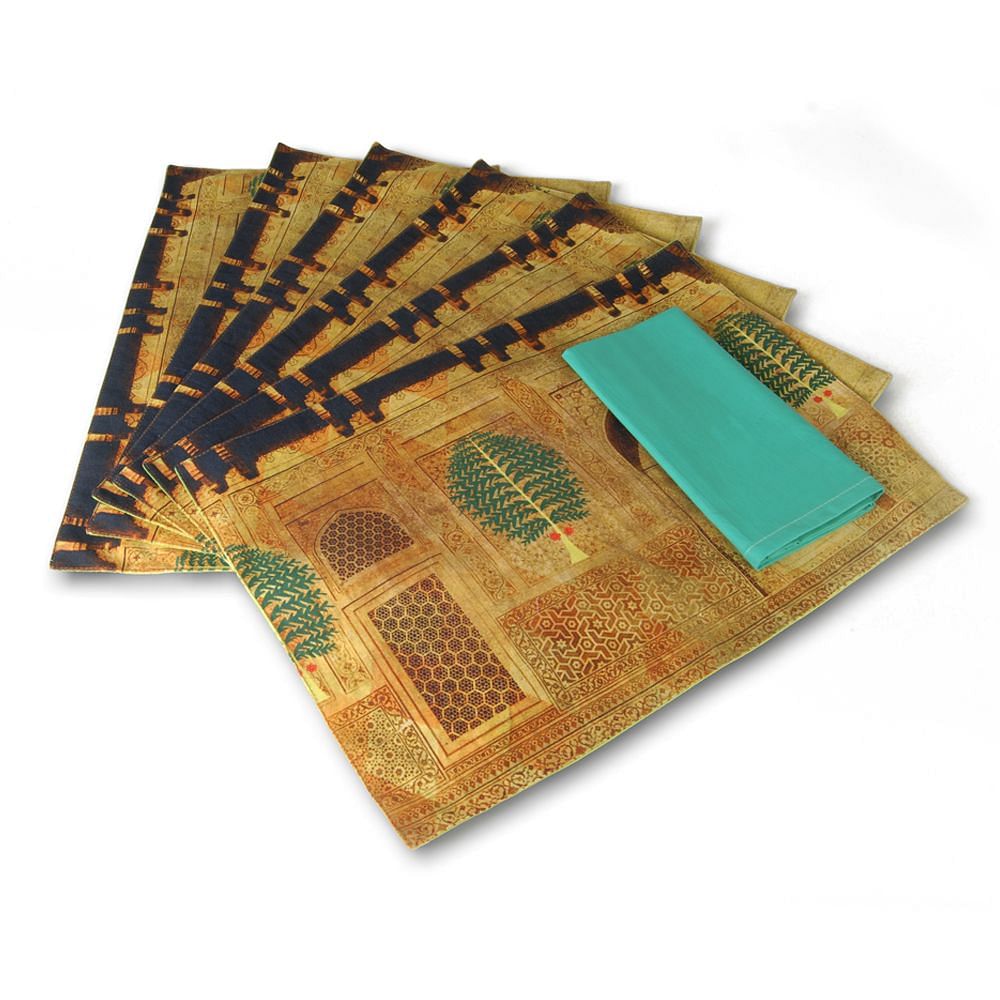 Tamara Sepia Magic Table Mat and Napkin