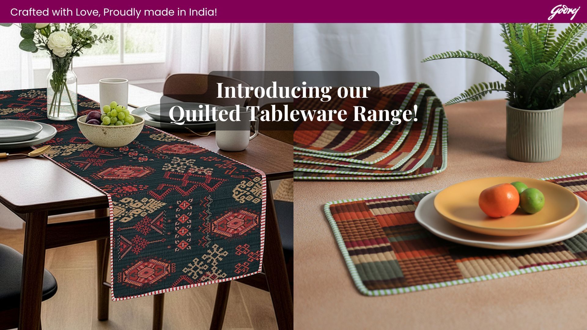 Enchanting Mirage Quilted Table Mats Set of 6