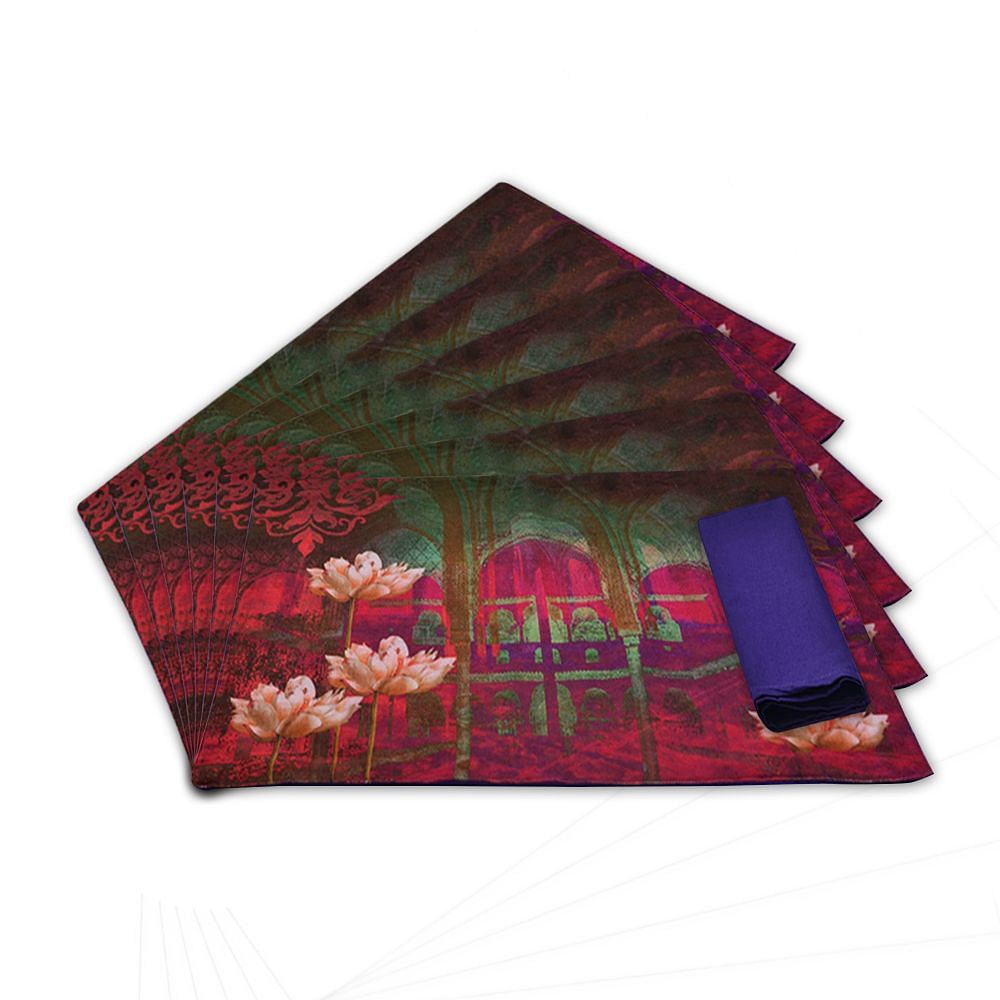 Tamara Blissful Lotus Table Mat & Napkin