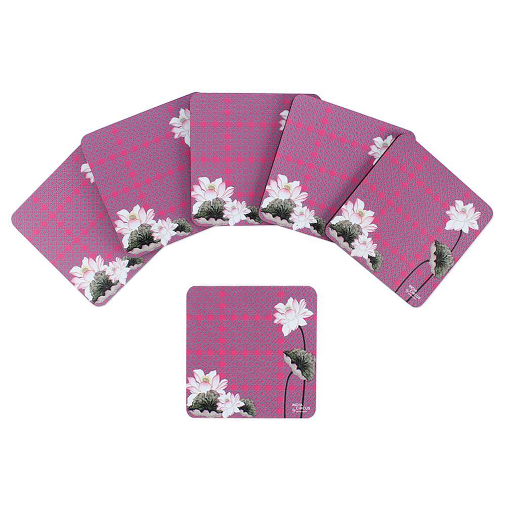 Lotus Love MDF Coasters - (Set of 6)
