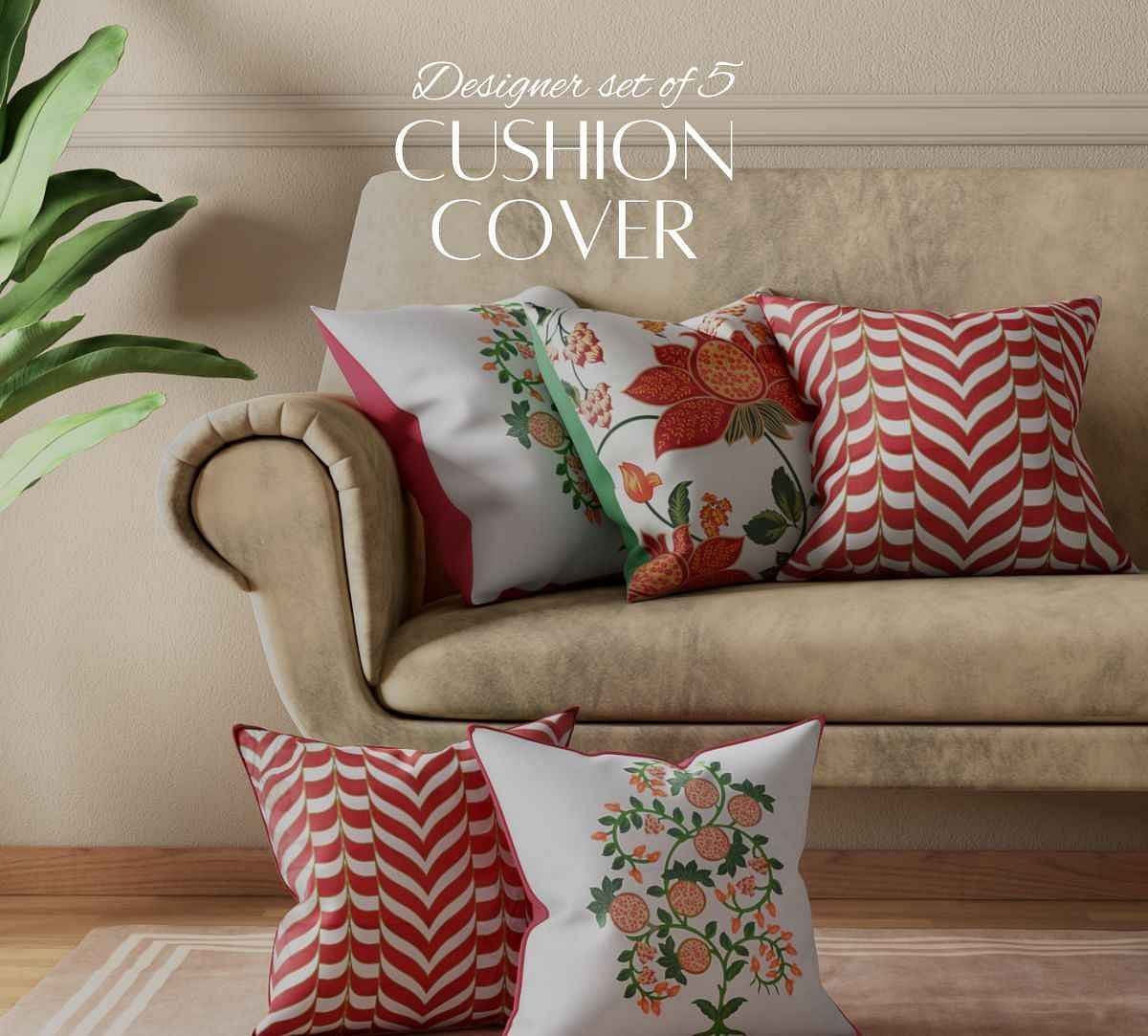 Aesthetic Anaar Cushion Cover Set of 5