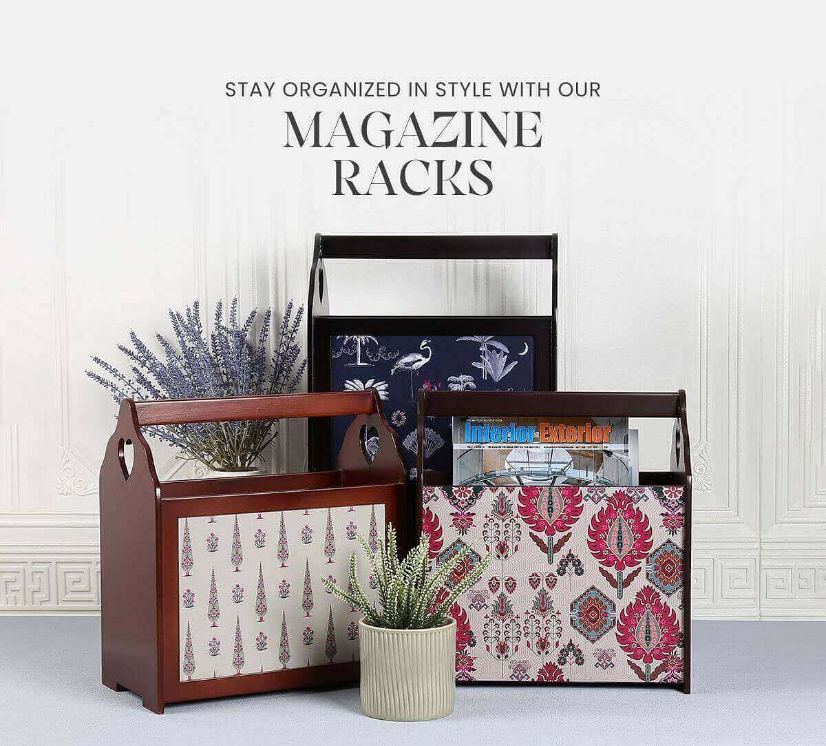 Poppy Conifer Beige Magazine Rack