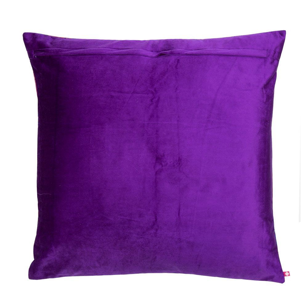 Violet Fusion Poly Velvet Floor Cushion Cover