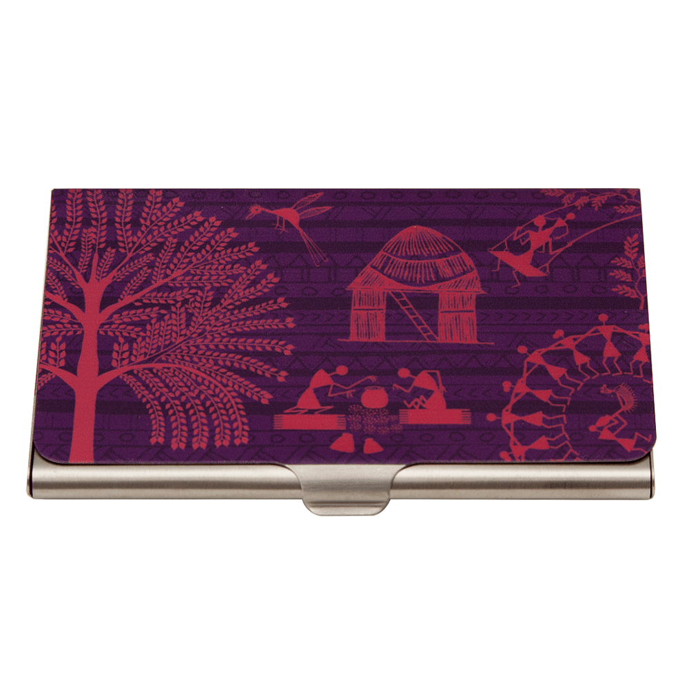 Warli Village Visiting Card Holder