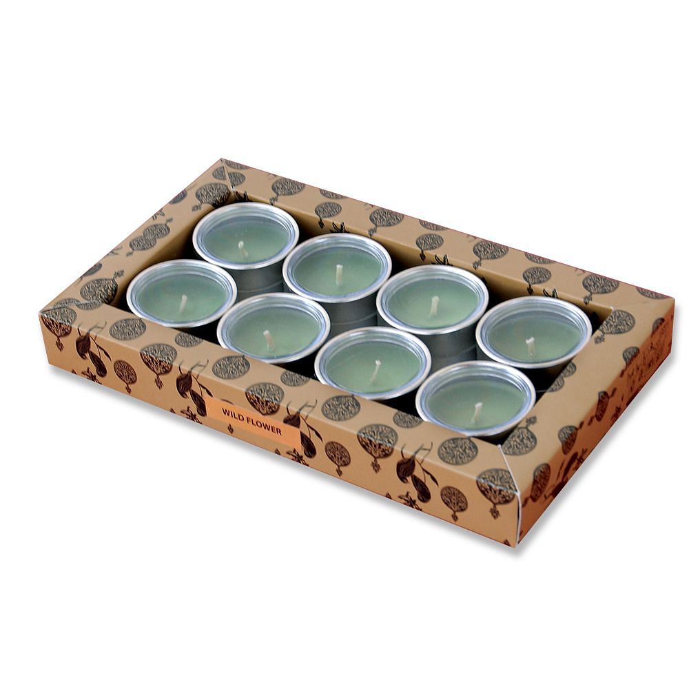 Bird Blush T-Light candles - Wild Flower Scented - (Set of 8)