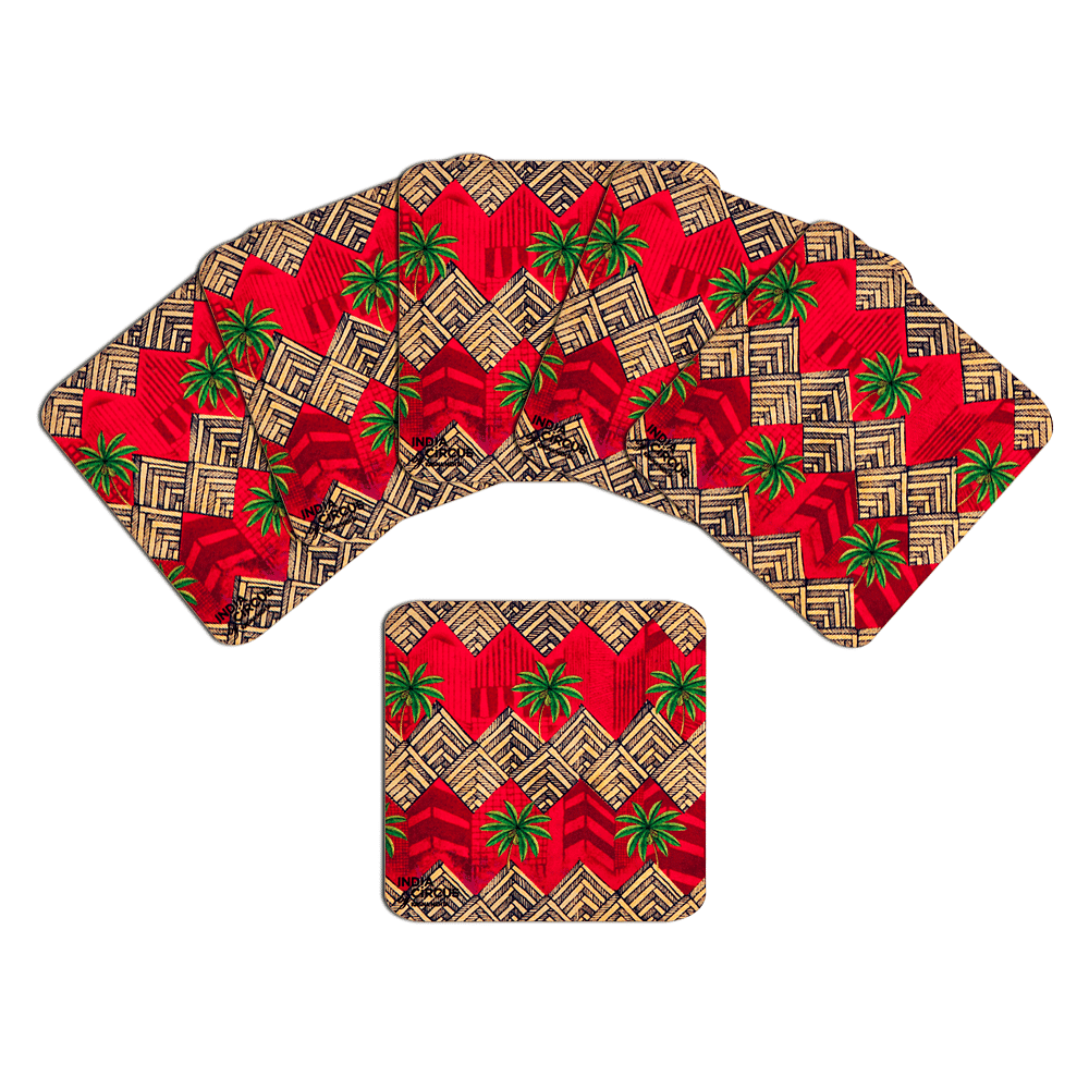 Zig-Zag MDF Coasters - (Set Of 6)