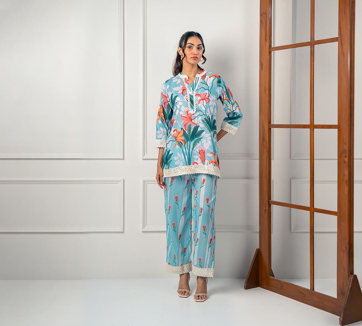 Blue Floral Floats Co-Ord Set