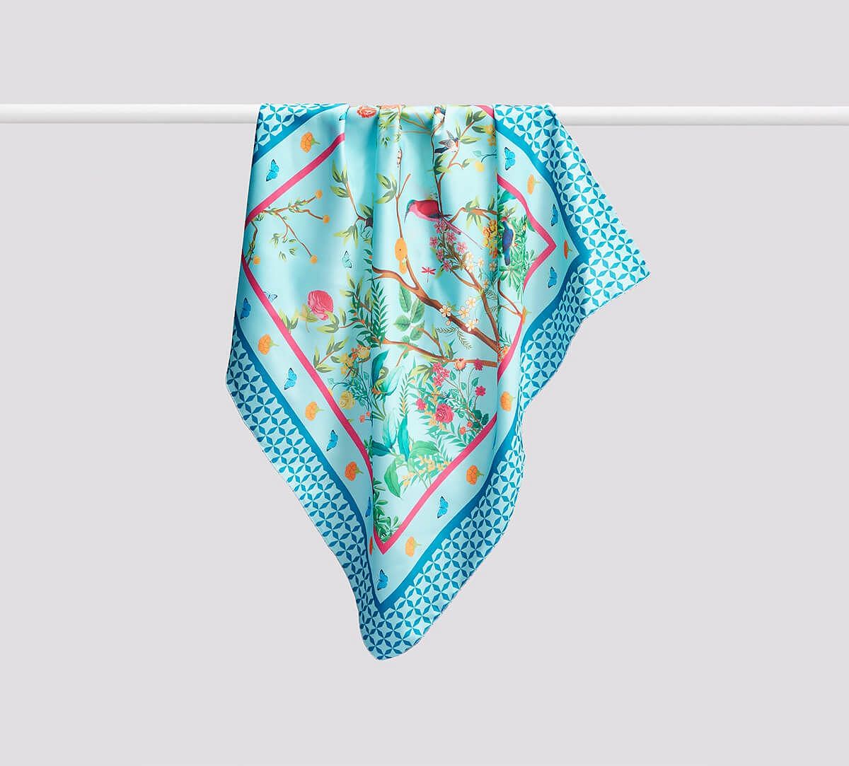 Blues and Blooms Scarf