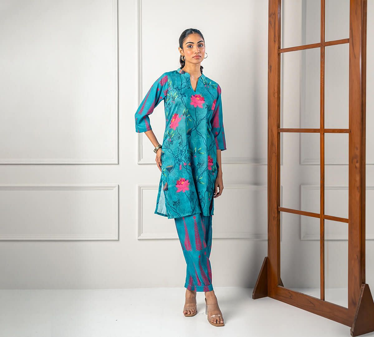 Emerald Lotuses Co-Ord Set