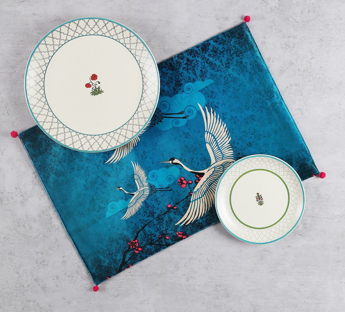 Legend of the Cranes Micro Velvet Table Mats Set of 6