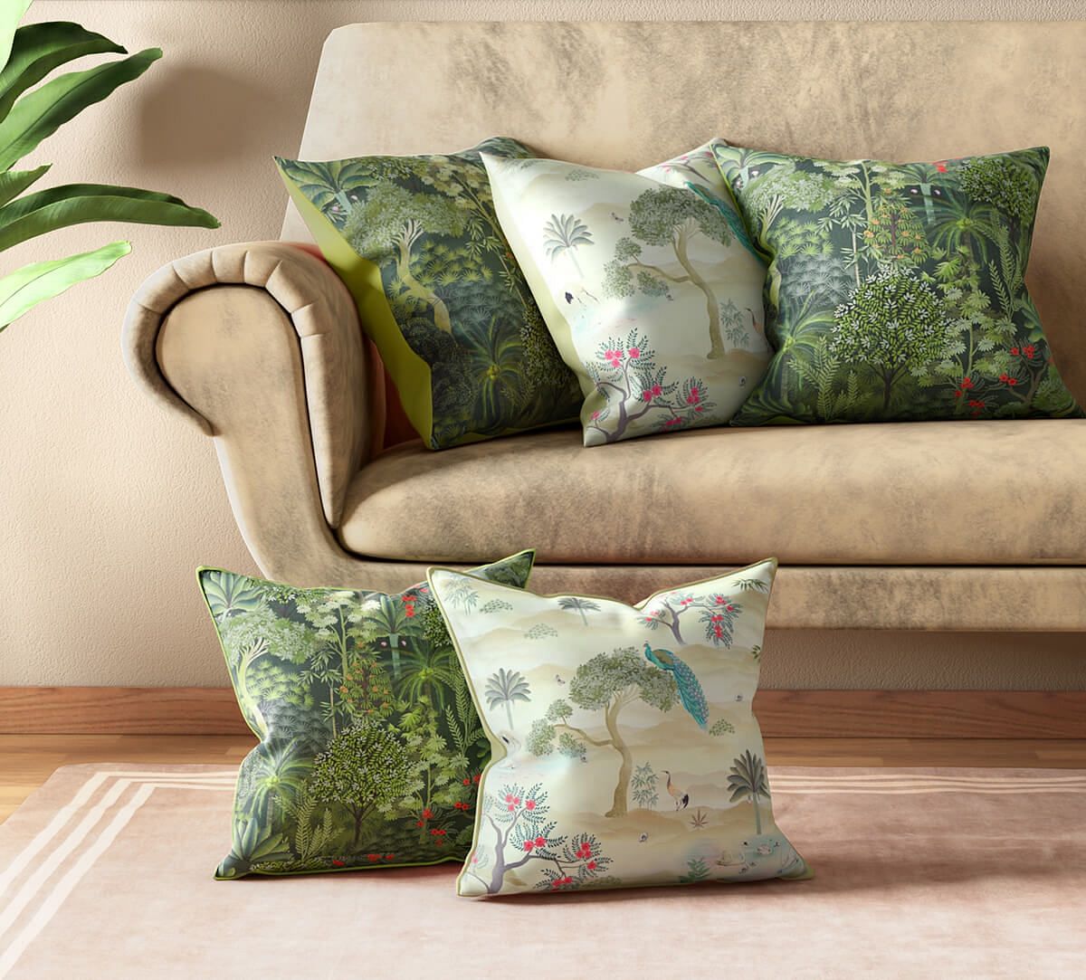 Meadow Mirage Cushion Cover Set of 5