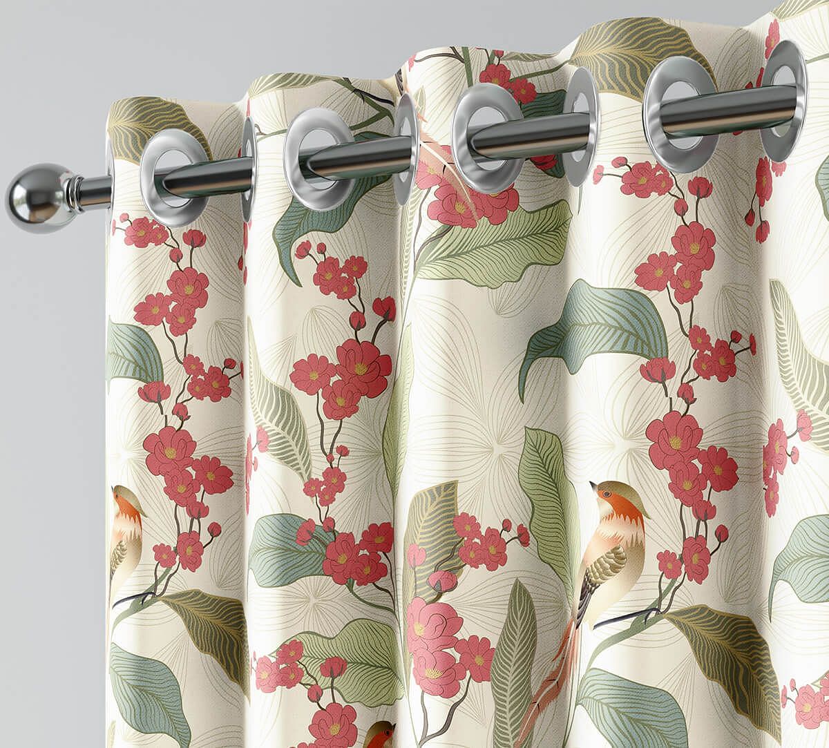 Bird land paradise Curtains Set of 2