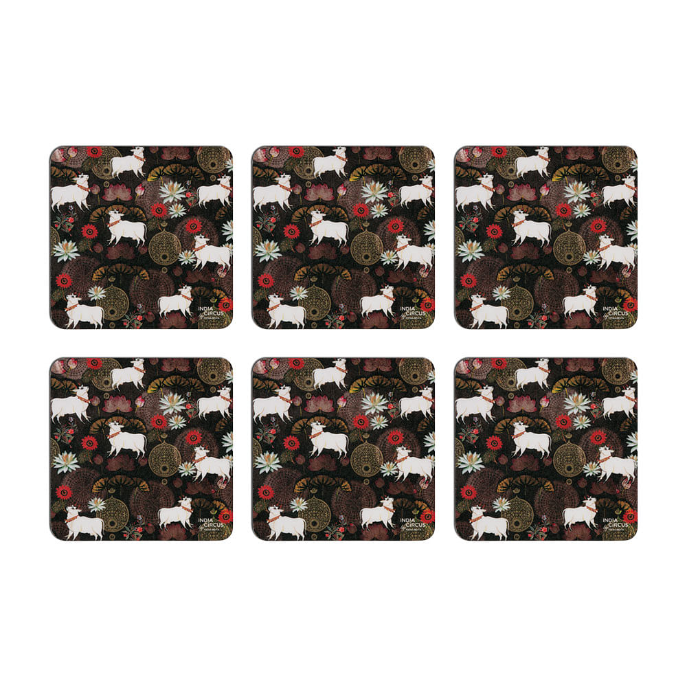 Dance of Rasa Rubber Coaster - (Set of 6)