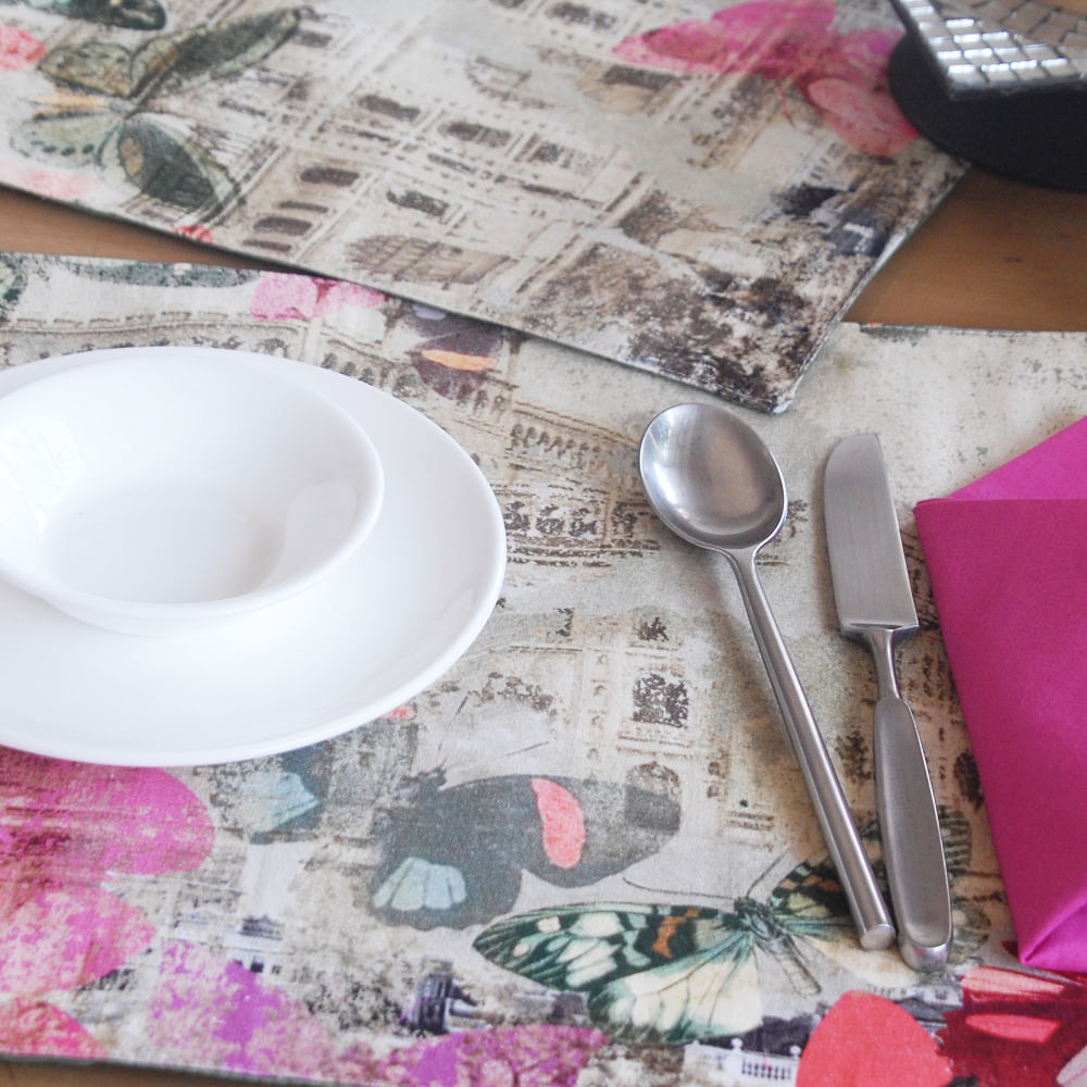 Butterflies Table Mat and Napkin(Set of 6)