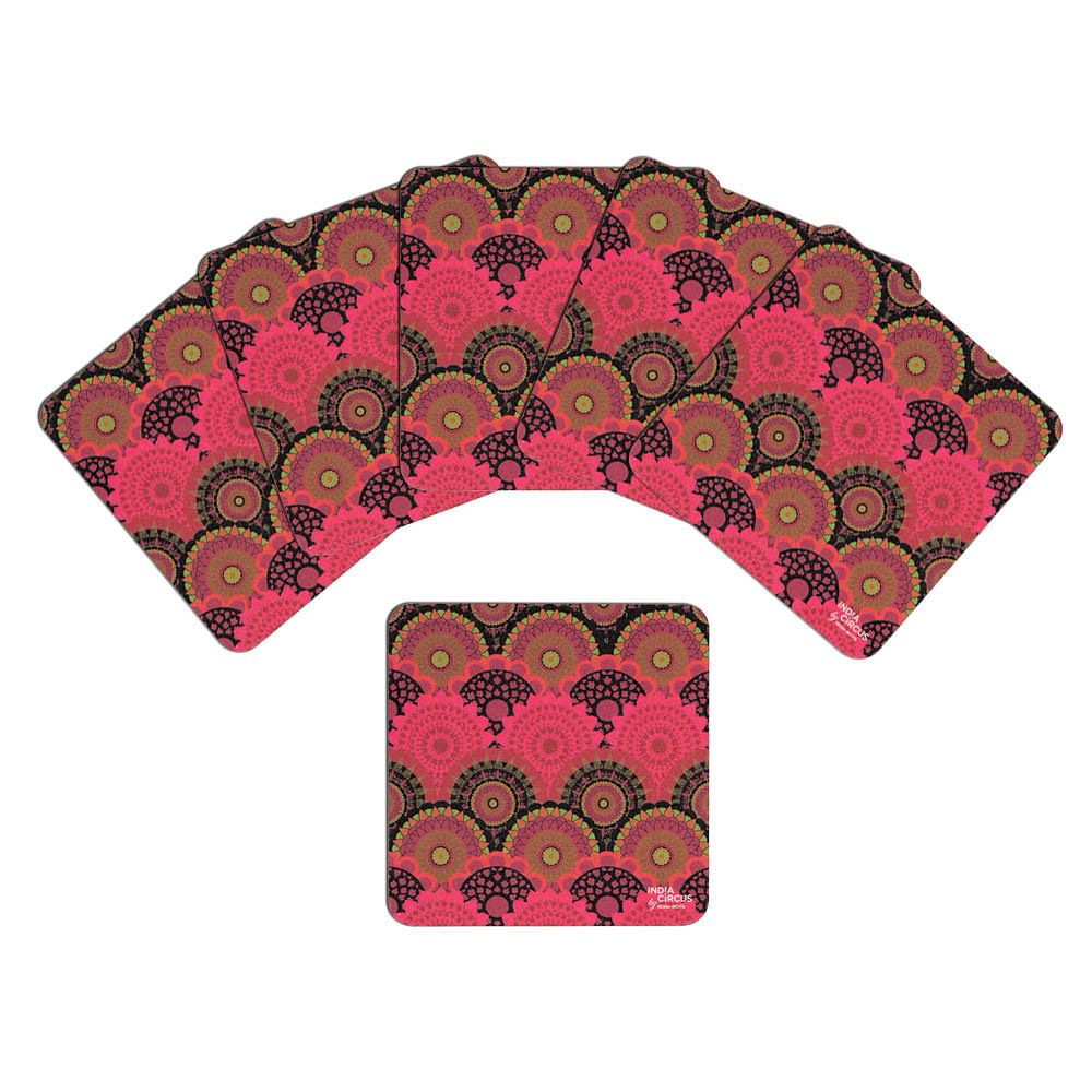 Ecliptic Lei Rubber Coaster - (Set of 6)