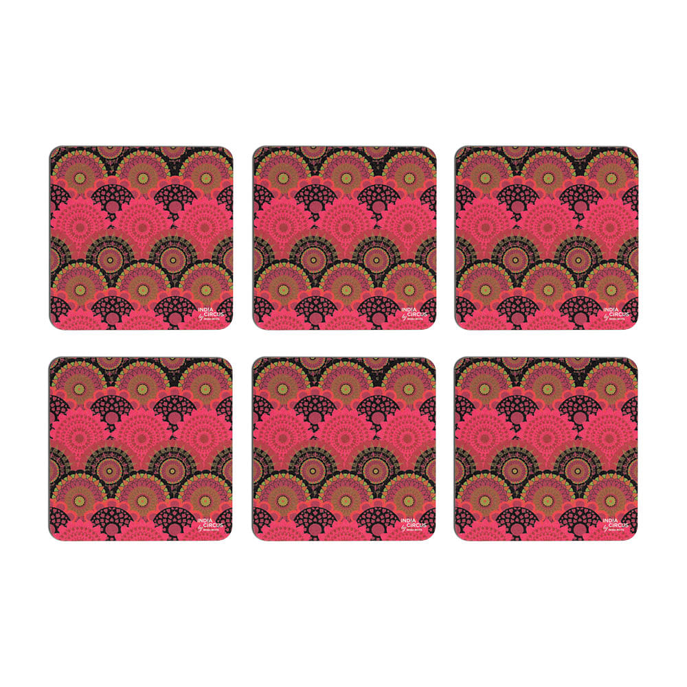 Ecliptic Lei Rubber Coaster - (Set of 6)