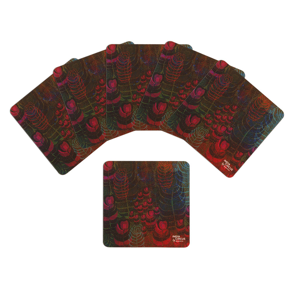 Fern Forest Rubber Coasters - (Set of 6)