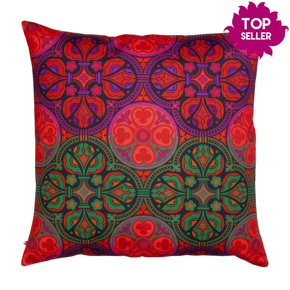 Flower Mosaic Floor Cushion Cover