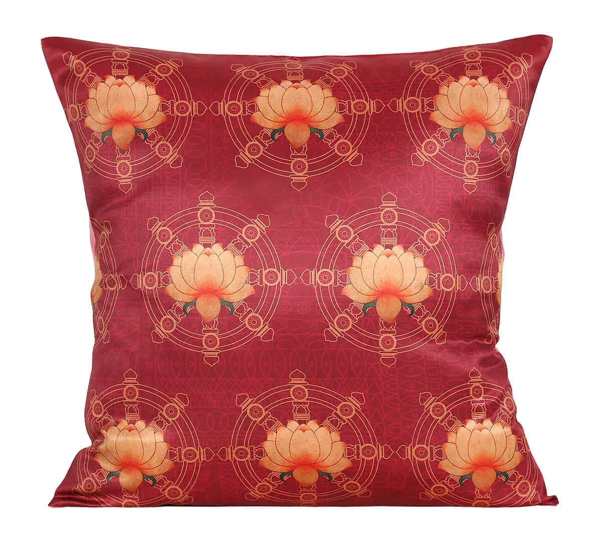 India Circus by Krsnaa Mehta Floral Mystique Satin Blend Cushion Cover Set of 5