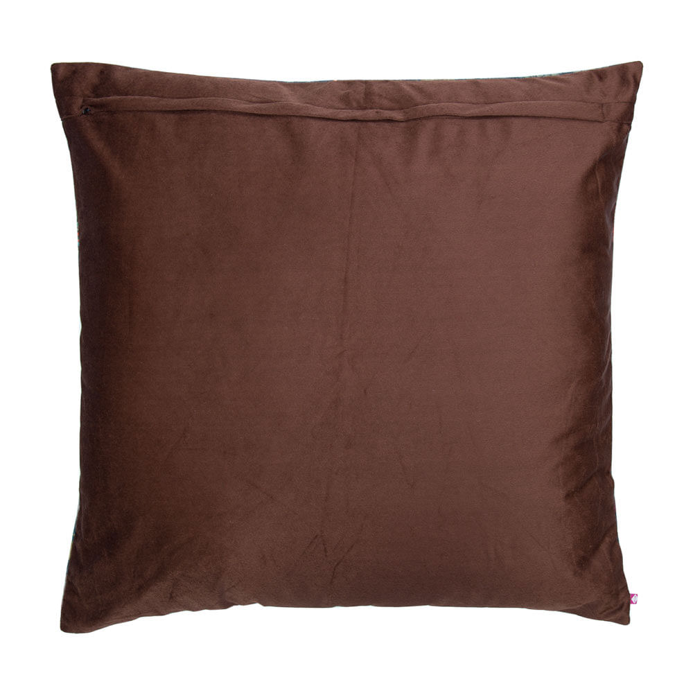 Floral Trance Poly Velvet Floor Cushion Cover