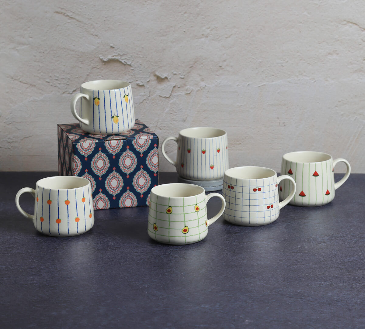 Striped Citrus Coffee Mug