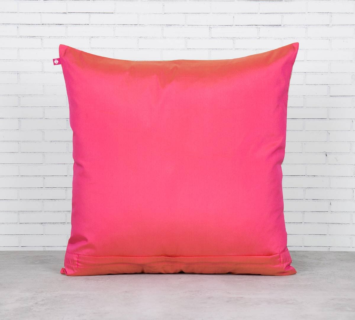 India Circus Fuchsia Fish Romance Blended Taf Silk Cushion Cover