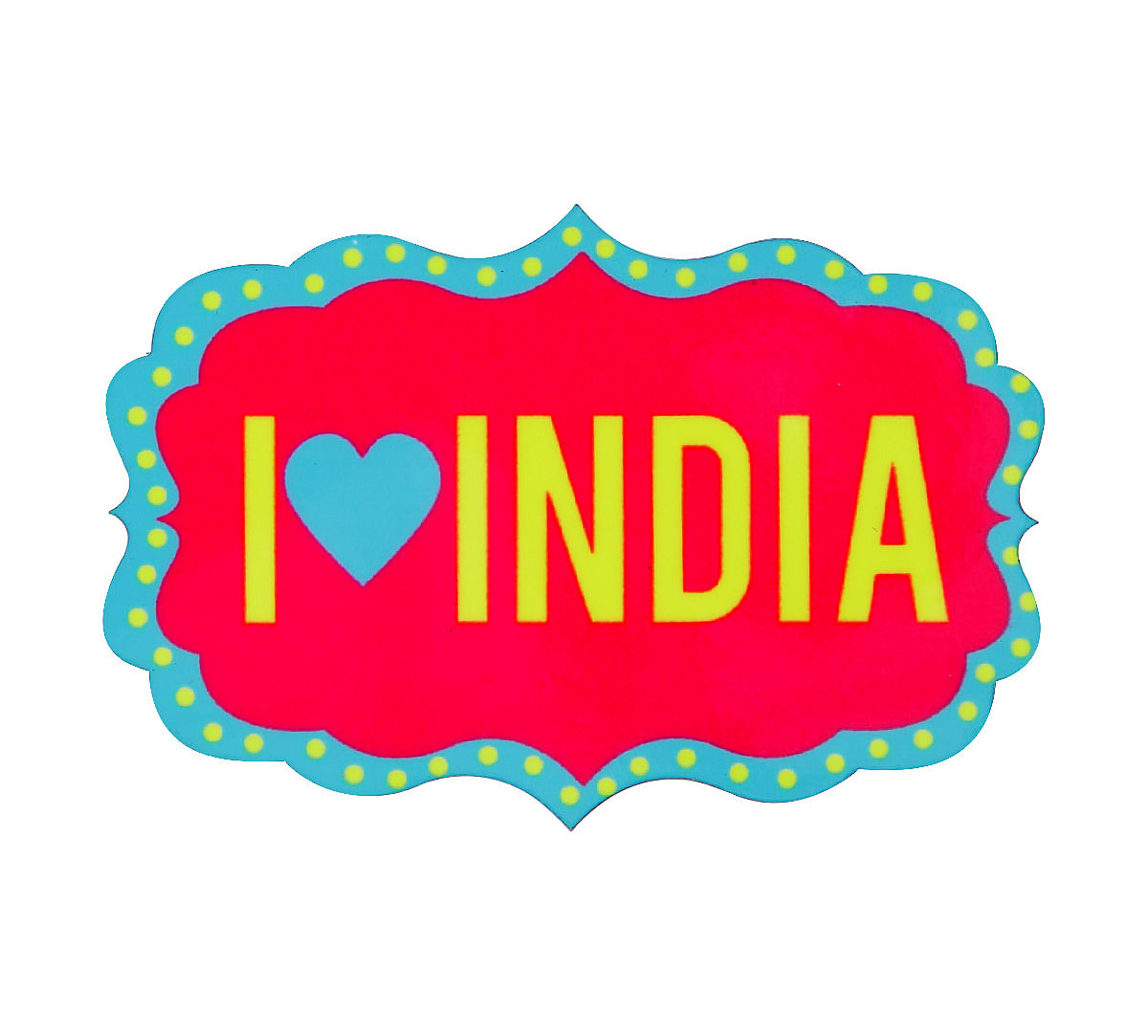 I Heart India MDF Fridge Magnet