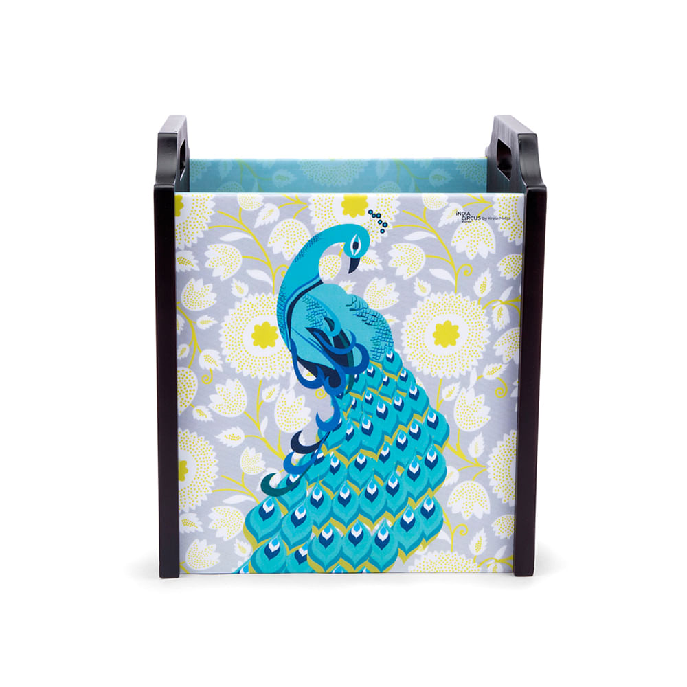  Floral Peacock Dance Multi Utility Bin