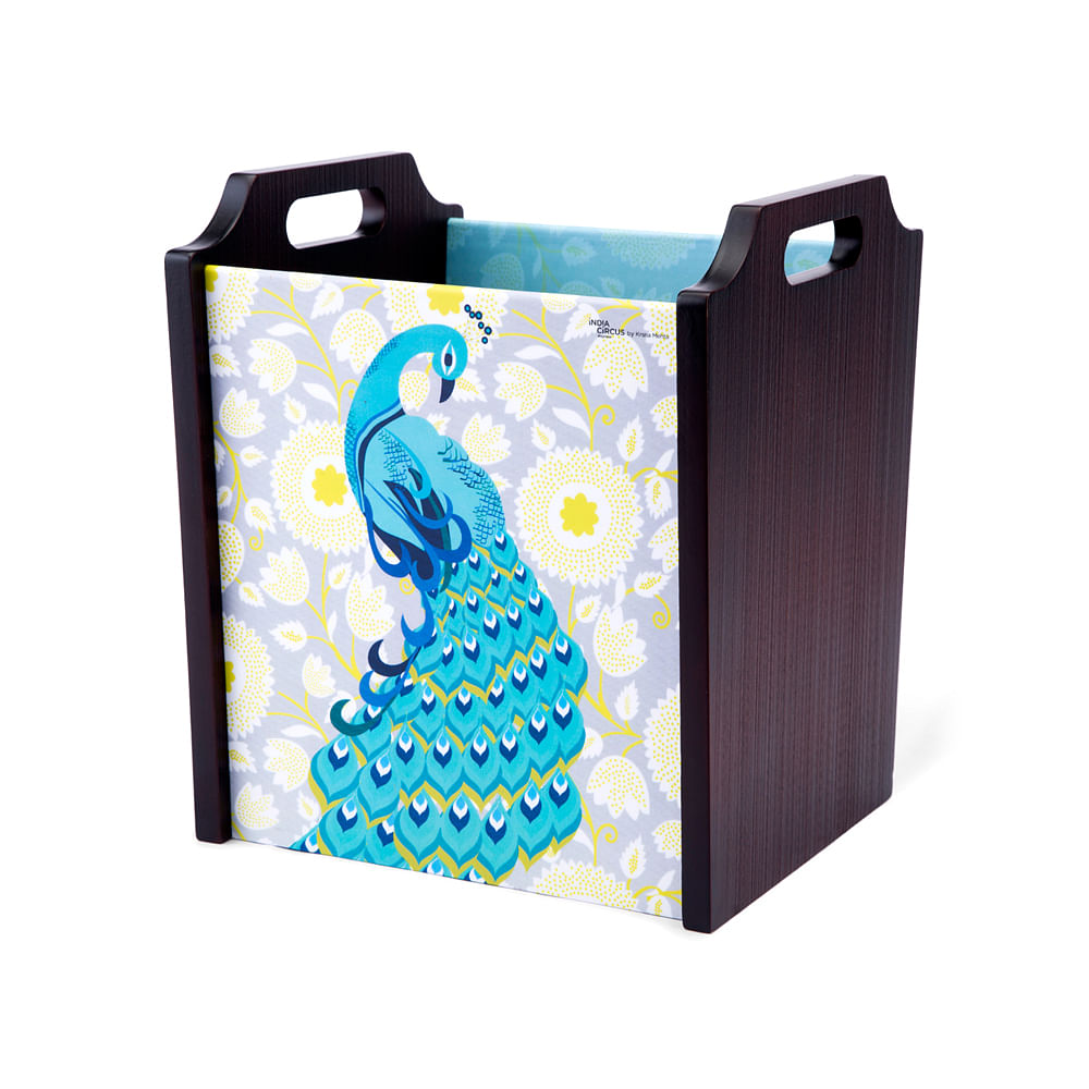  Floral Peacock Dance Multi Utility Bin