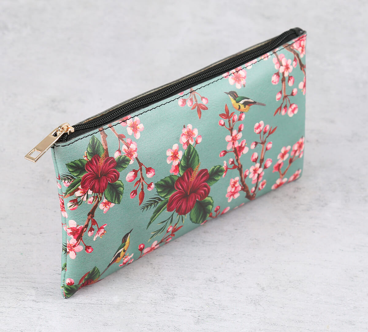 India Cicrcus by Krsnaa Mehta Perching Floral Paradise Utility Pouch