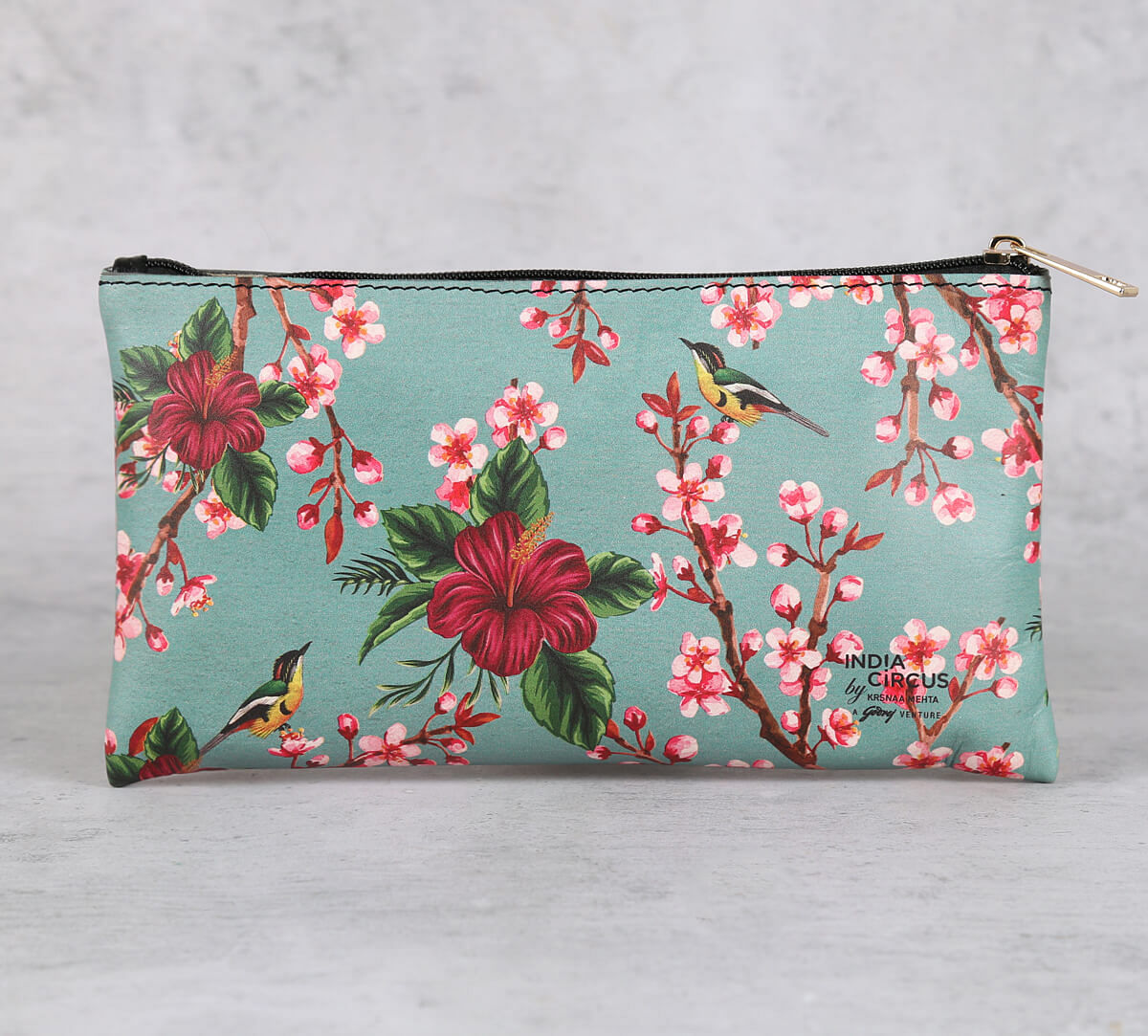 India Cicrcus by Krsnaa Mehta Perching Floral Paradise Utility Pouch