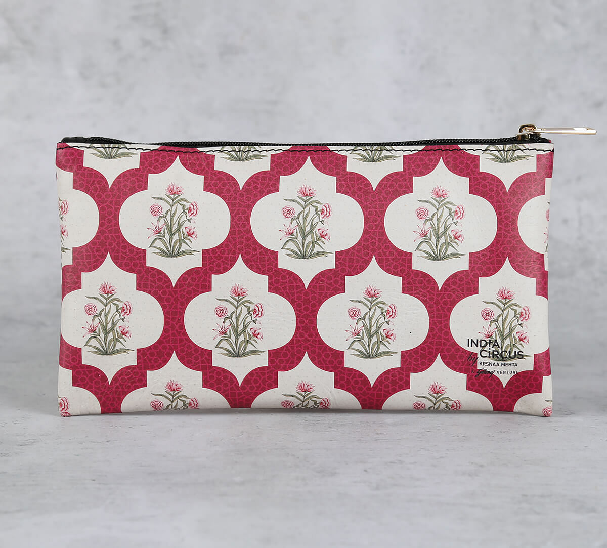 India Cicrcus by Krsnaa Mehta Poppy Flower Scarlet Utility Pouch