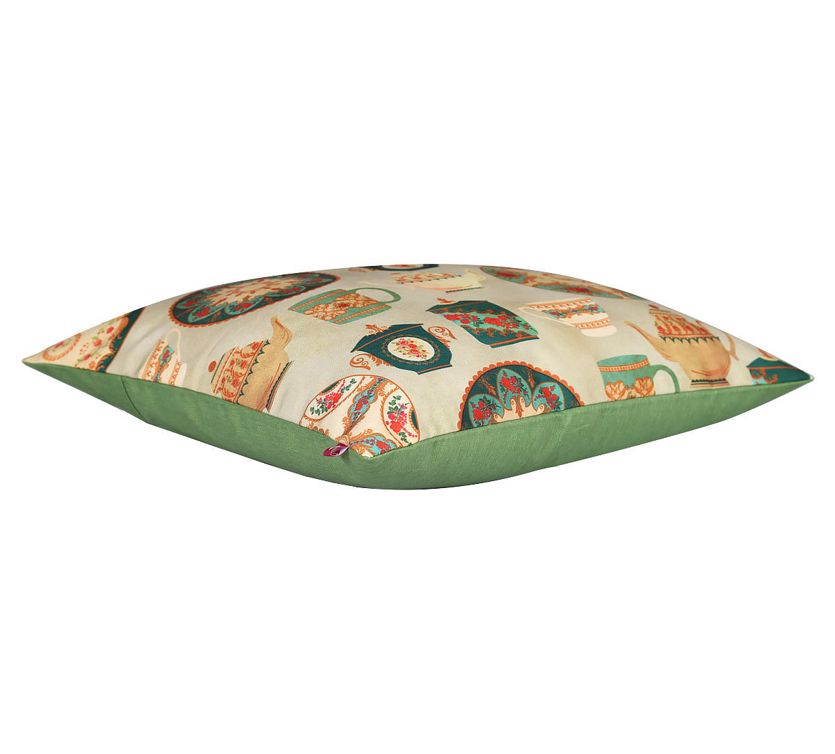 India Circus All About Tea Canvas Cushion Cover