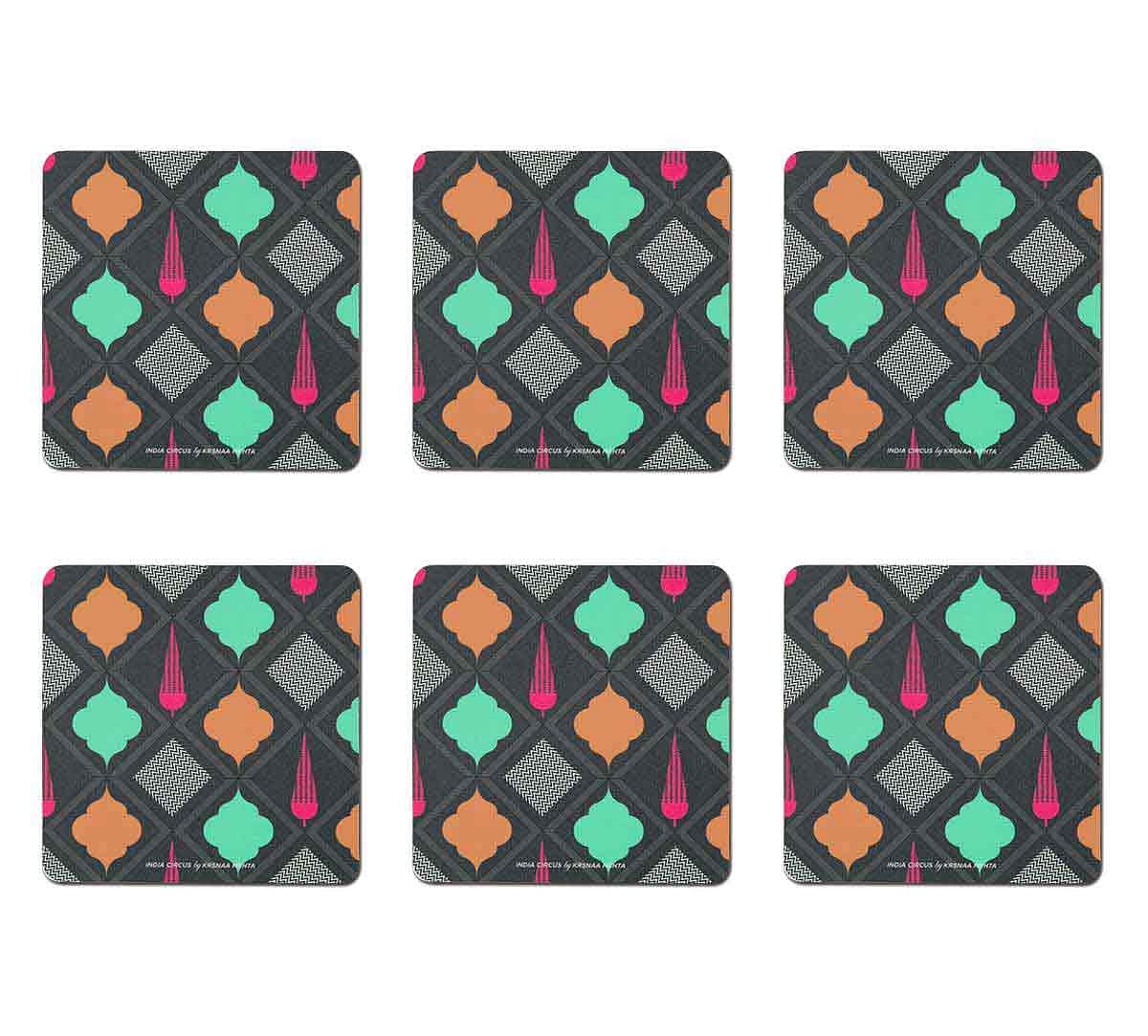 India Circus Assorted Geometry Table Coaster Set of 6
