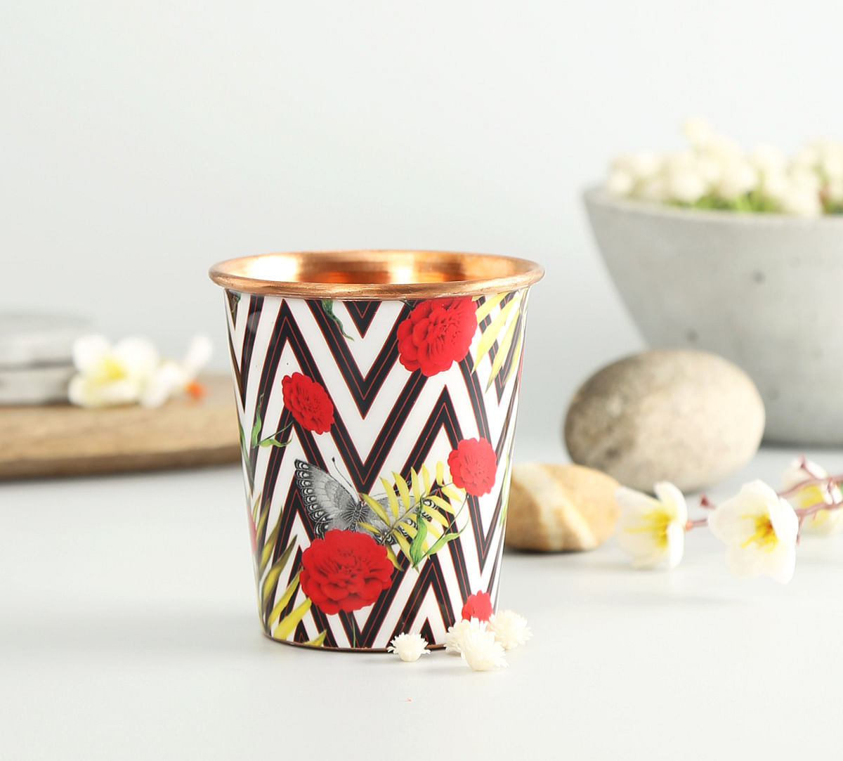 India Circus Bayrose Chevron Small Copper Tumbler