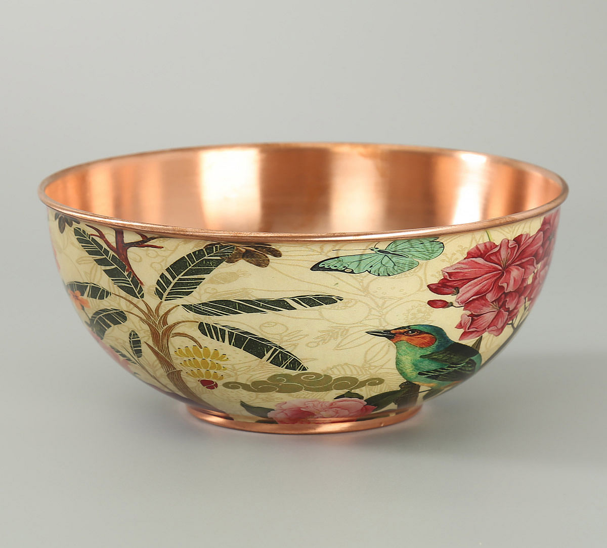 India Circus Bird Land Copper Bowl