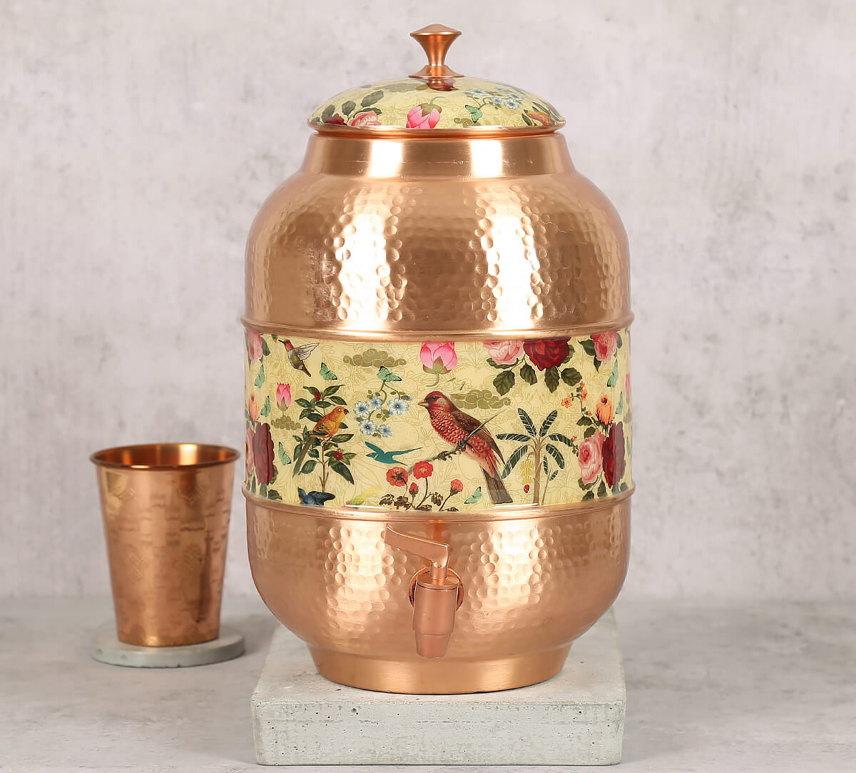 India Circus Bird Land Copper Water Dispenser