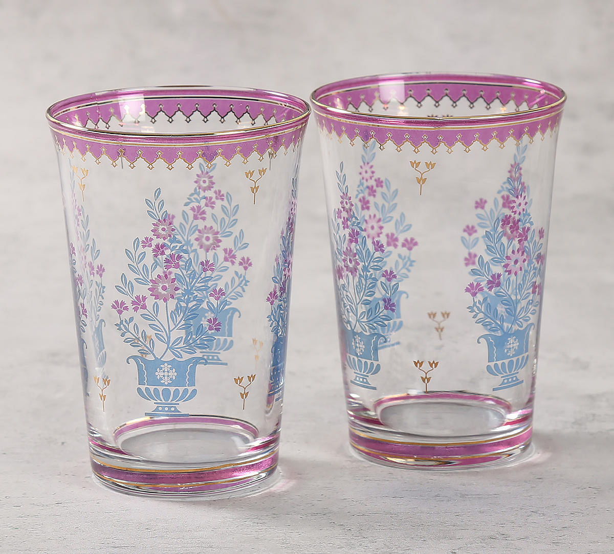 India Circus Birdi Park Glass Tumbler Set of 2