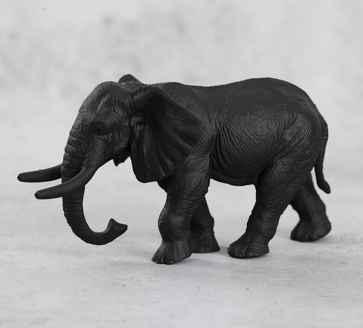 India Circus Black Baby Elephant Figurine