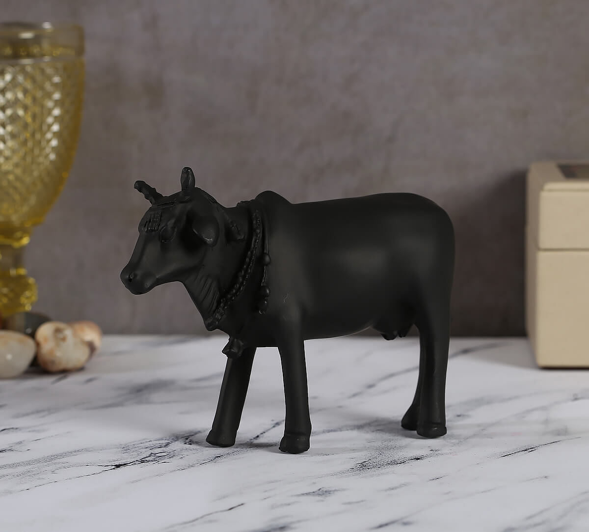 India Circus Black Beauty Cow Figurine