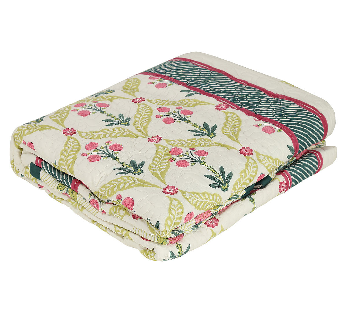 India Circus Blooming Dahlia Quilted Bed Cover Set