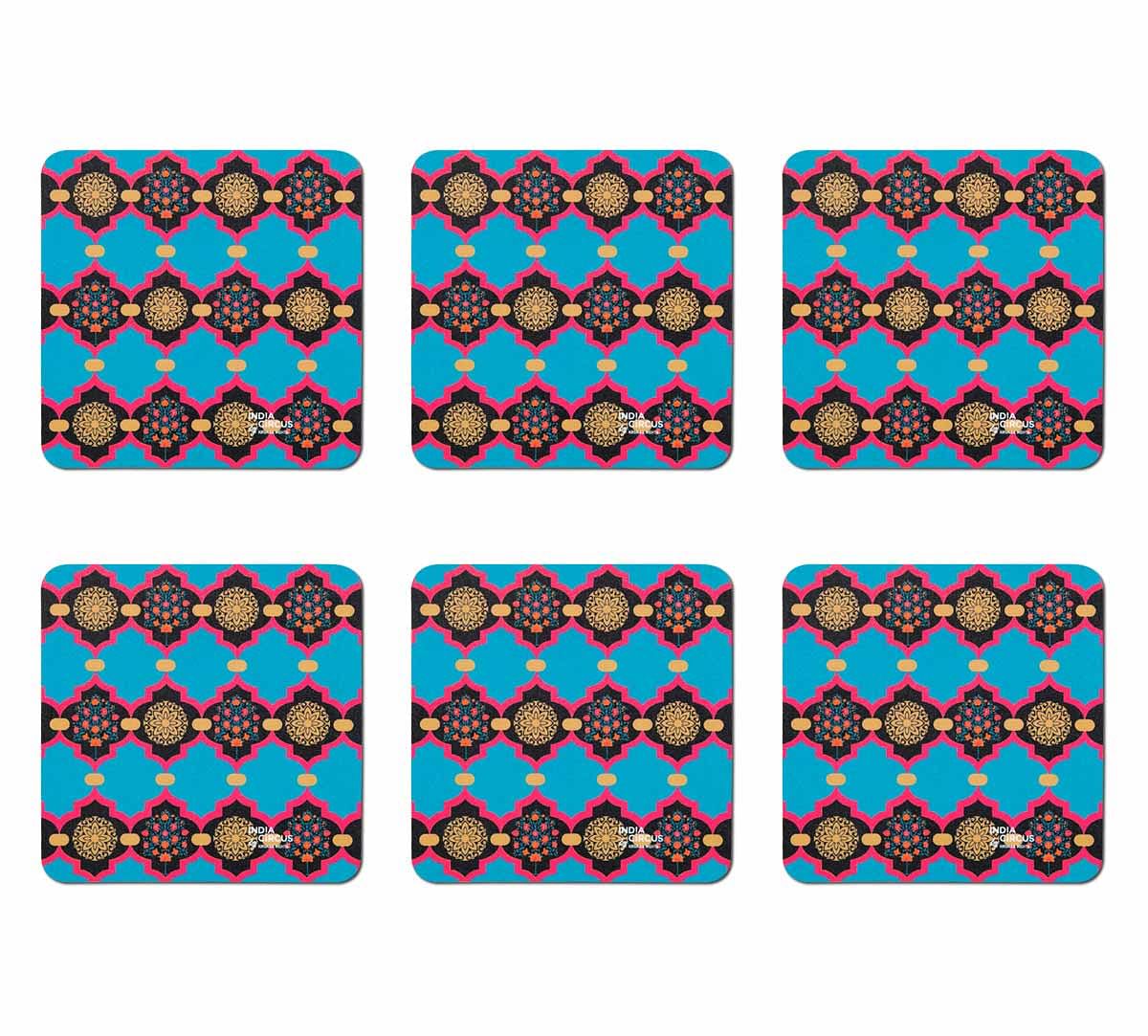 India Circus Blue Latticed Synergy Table Coaster