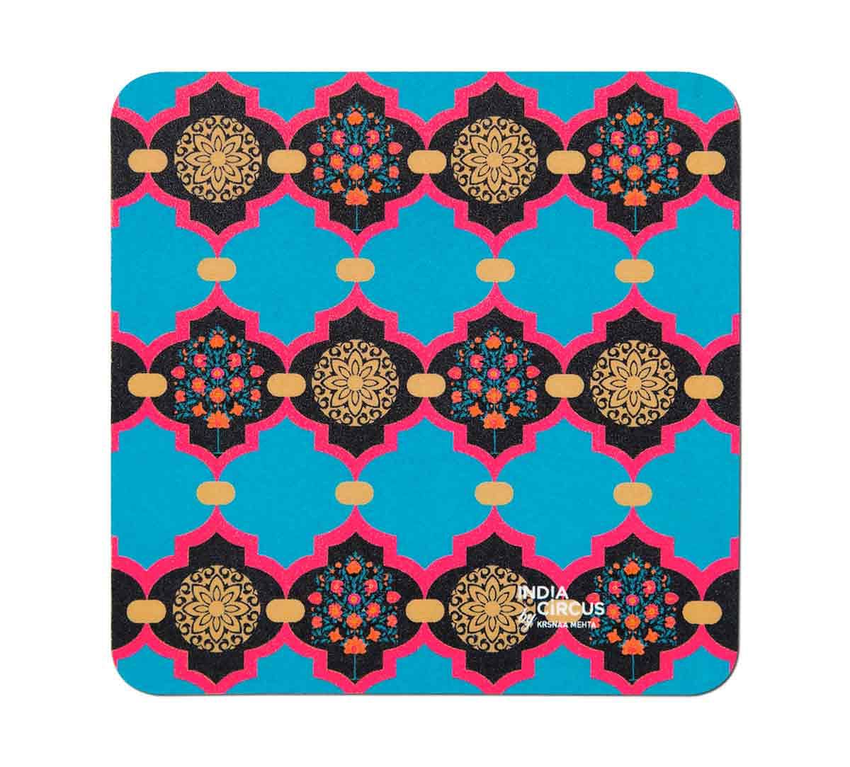 India Circus Blue Latticed Synergy Table Coaster