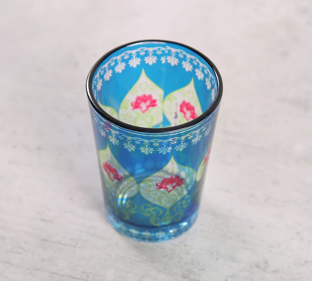 India Circus by Krsnaa Meha Beryl Fir Chai Glass Set of 4
