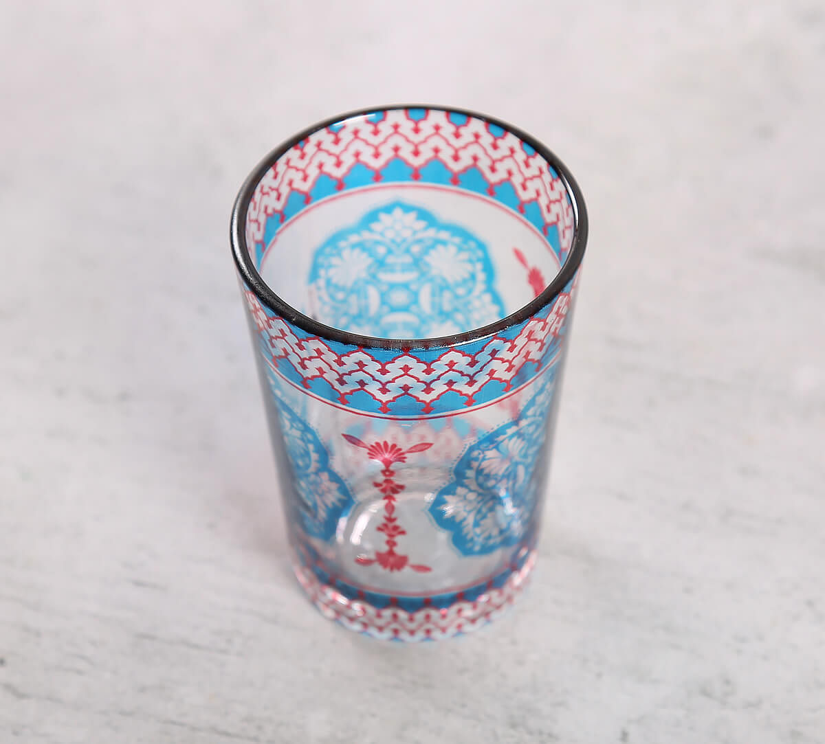 India Circus by Krsnaa Meha Modern Loom Infinity Chai Glass Set of 4