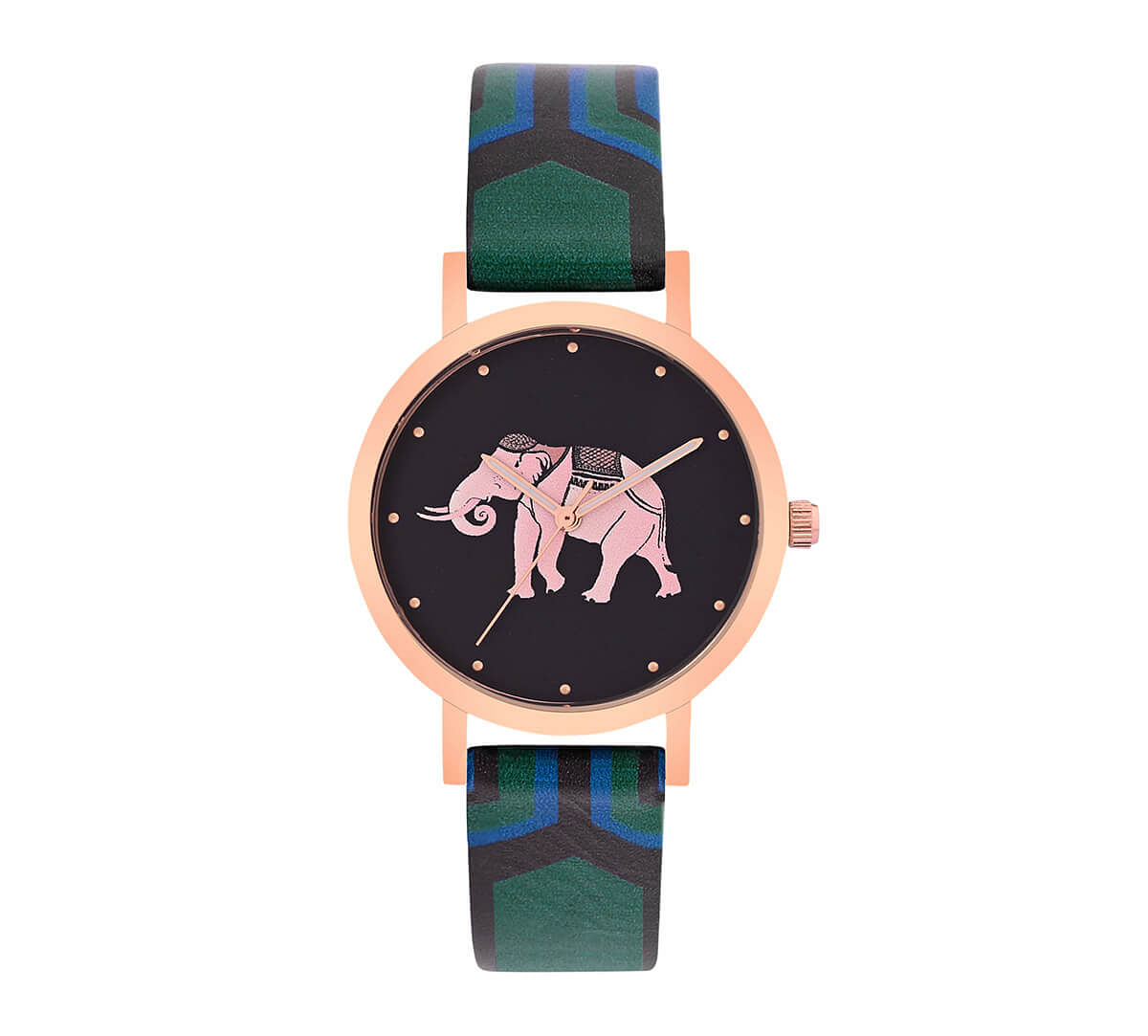 India Circus by Krsnaa Mehta Abstract Tusker Wrist Watch