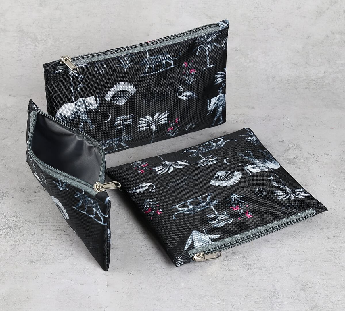India Circus by Krsnaa Mehta Animalia Creations Utility Pouch Set of 3