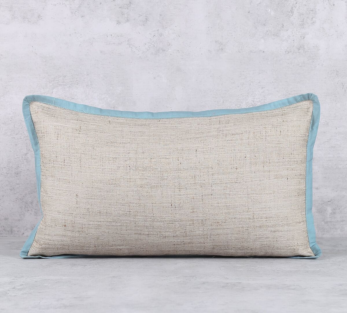 India Circus by Krsnaa Mehta Arctic Flange Khadi Cushion Cover